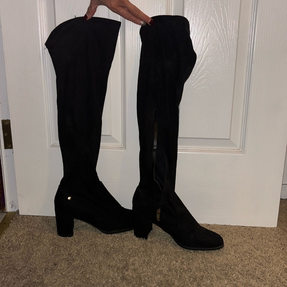 Black over the knee boots